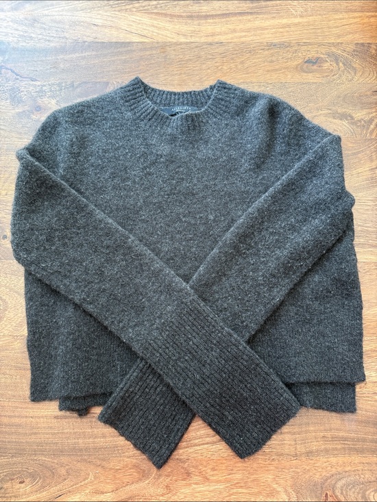 All Saints Sweaters - All Saints - Crewneck Cropped Women's Sweater - Grey